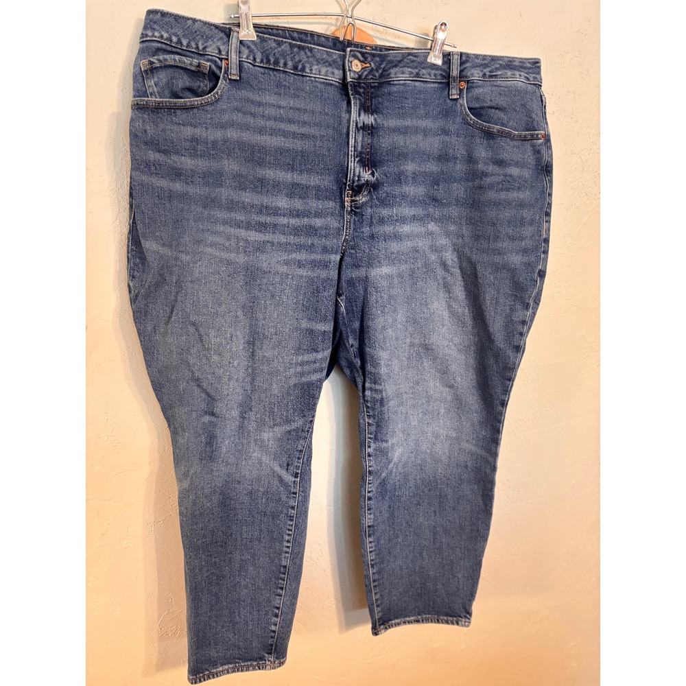 Old Navy OG Straight Curvy High Rise Jeans Medium Wash Blue Size 24